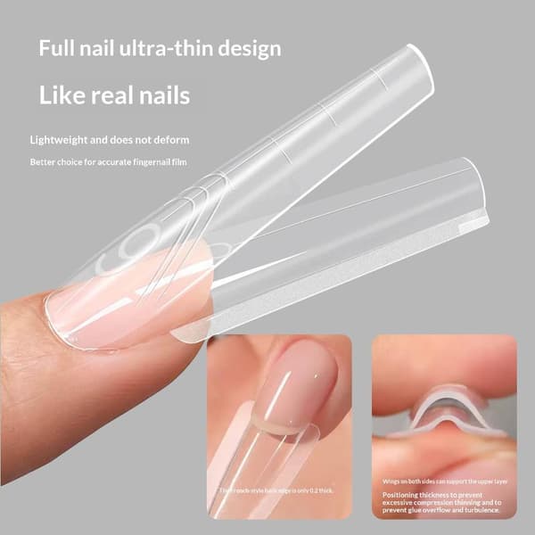 280 st Crystal Armor Model Nail Sandwich Dual Nail Forms Extens 28