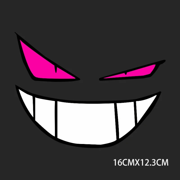 Evil Smiling Face Devil Decals Reflekterende klistermærker til motorcykel A A4