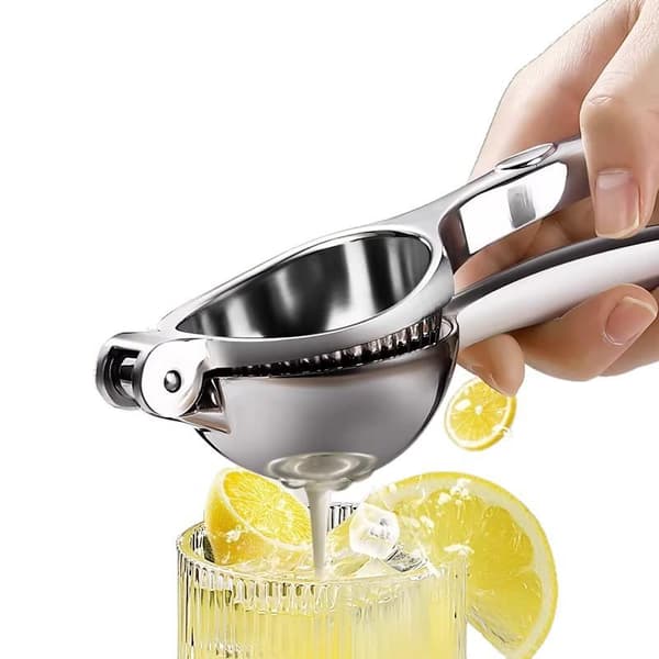 1 stk. manuel citruspresser i rustfrit stål, nem at håndtere til hjemmet