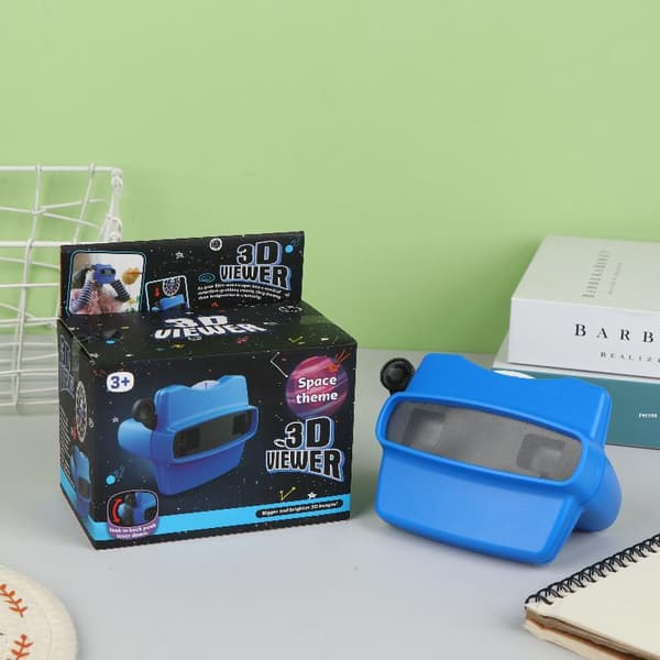Uusi 3D View-Master 3D-opetusnäkymäkone 7 kuvaa Mini Th space theme