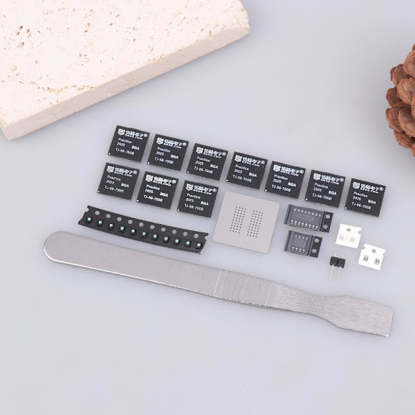 BGA Chip Lödpraktikbräda Kit Decimal Flytande Lampor Te A2