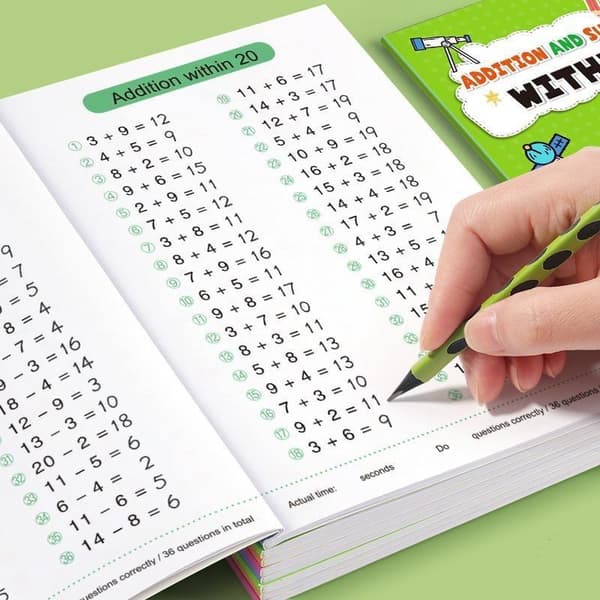 Børns matematikøvelsesbog addition subtraktion inden for 100 uddannelse within10
