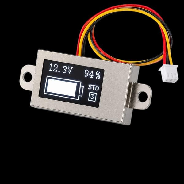 1 stk DC 0-30V ultratynd digital voltmeter og batterimåler 0,5- A