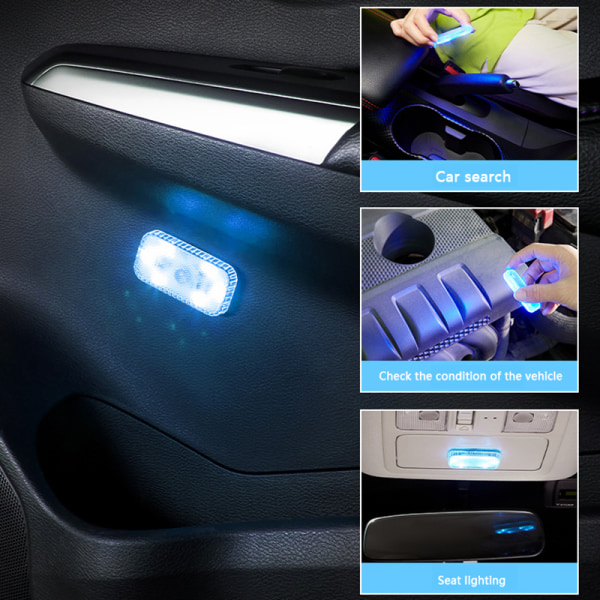 1 PC LEDTouch Light Hand Car Tak Taklampa Indoor Car Light Blue 5438 | Blue  | Fyndiq