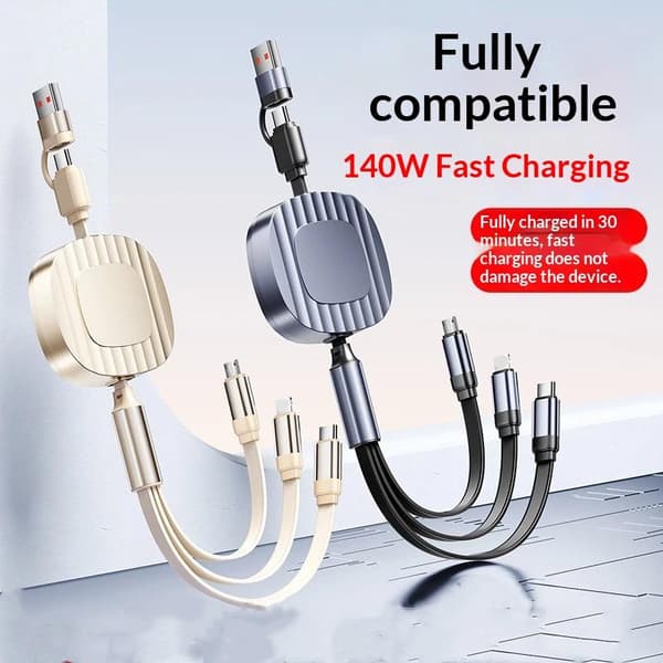 5A 100/120W 3-i-2 Hurtigt USB C-kabel til /Honor Udtrækkelig Port A43