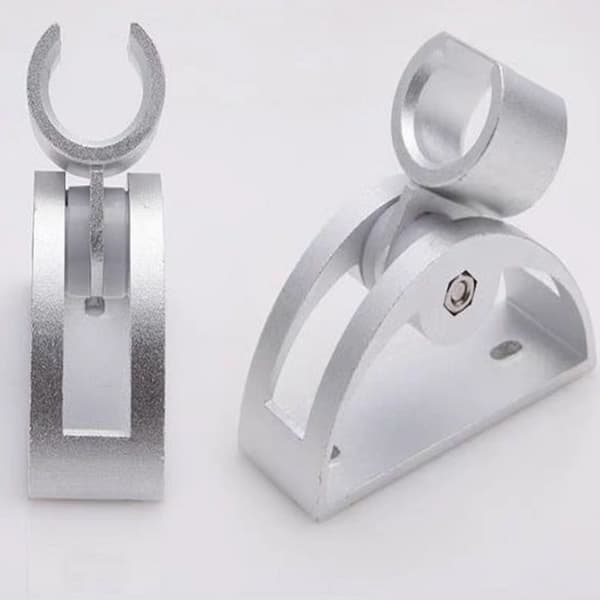 Justerbar dusjhodeholder i aluminium for veggmontering B