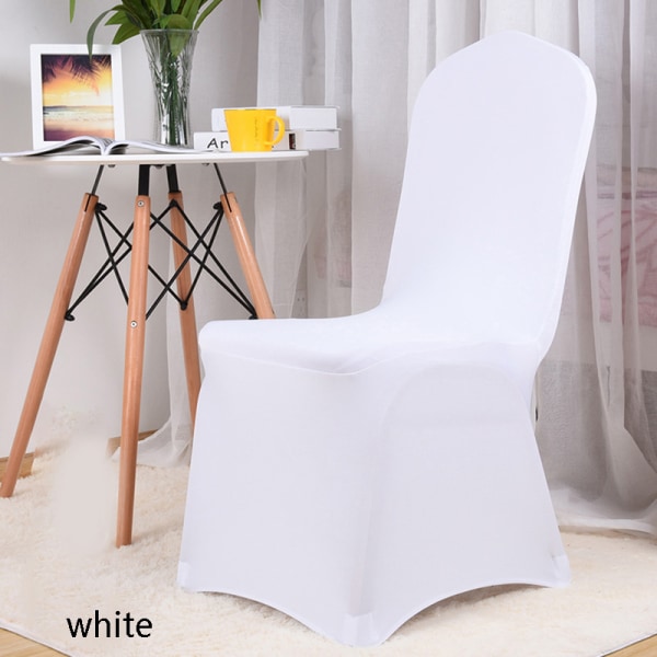 1 stk bryllupsstoltrekk polyester stretch slipcover party univ White