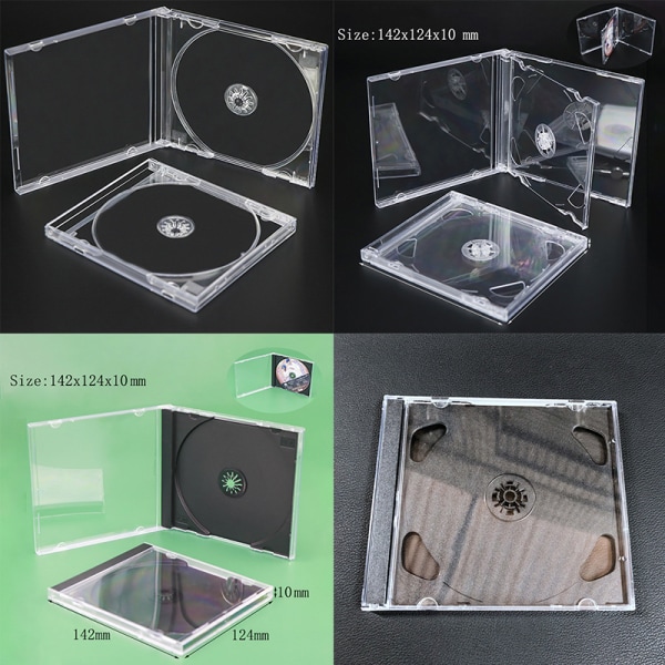 Plast DVD- case Bärbar CD-förvaringsbox CD- case Durabl Single Piece disc