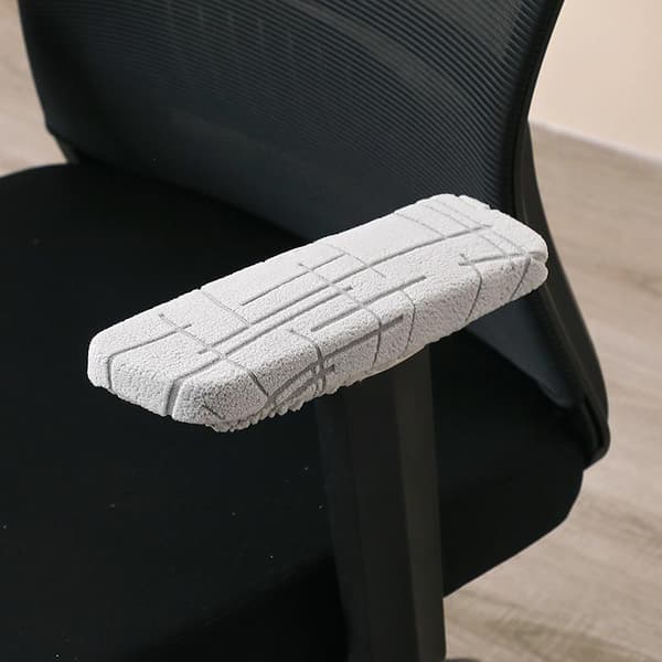 2 kpl työtuolin käsinojan suojukset pyörivän tuolin käsinojan suojus C Light Gray 2Pcs