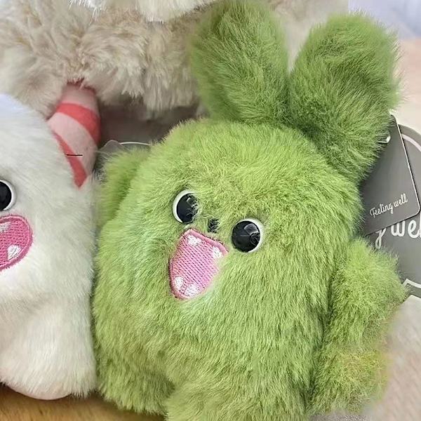 e Snow Monster Plysj anheng nøkkelring Leketøy tegneseriegave Plysj Do Green