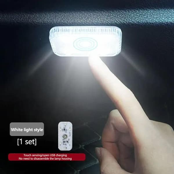 LED Berøringslys Trådløs Bil Interiørbelysning Automatisk Leselys White
