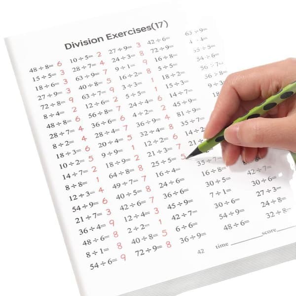 Arbetsbok för multiplikation och division, matematikövningsbok Boost C