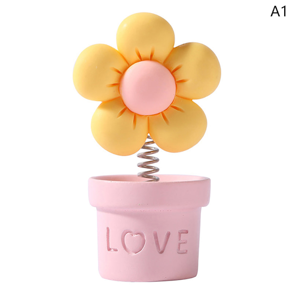 Bil ristehode Blomsterdekorasjon e Sun Flower Car Shaking Hea A1
