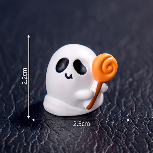 Mini Halloween Ornament Edderkopper Flaggermus Skjelett Spøkelse Mikro Landskap A2