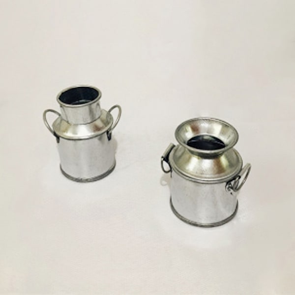 1:12 Dukkehus Miniatyr Farm Milk Can Kettle Pot Metallbøtte B