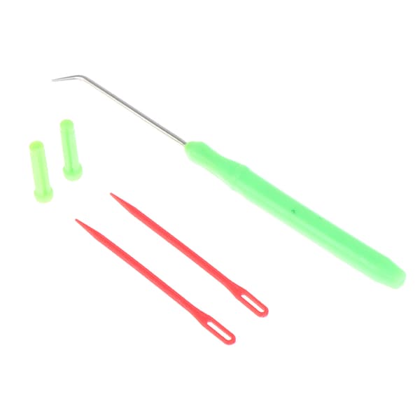 Rektangulär sjal stickningsväv kit set sömnad sjalar DIY hantverk Red