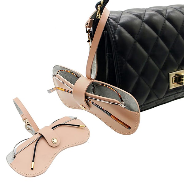 Retro Læder Håndlavet Brilletaske Solbriller Brilletaske Port Black
