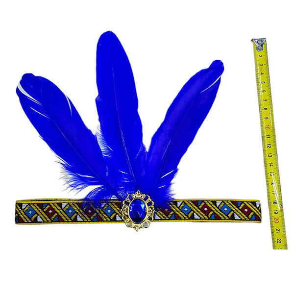 Feather Hair Band Pannebånd Bohemian Gypsy Dance Show Headpiece Green