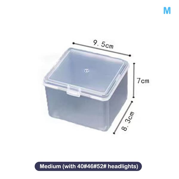Flip Transparent Desktop Storage Box LED Strålkastare Förpackning Bo L