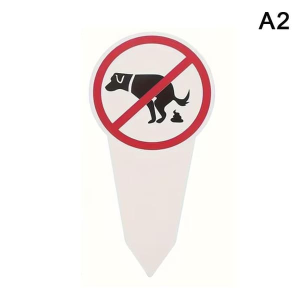 \"Ingen hundbajs\" Plastskylt Ingen bajs Varningsskylt Trädgård A2