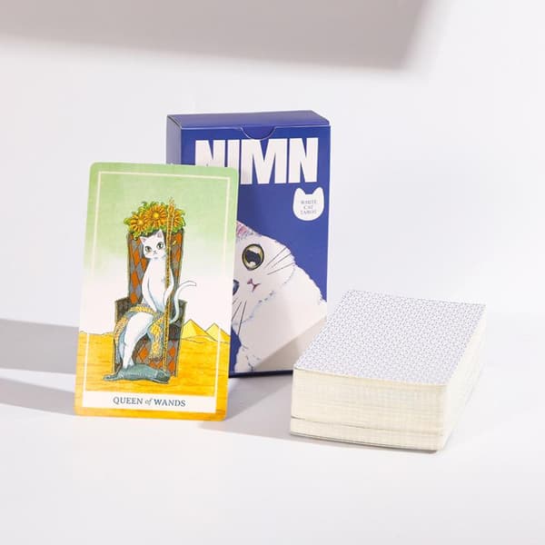 78 stk. White Cat Deck komplett sett NIMN-kort spådomsspill for A2