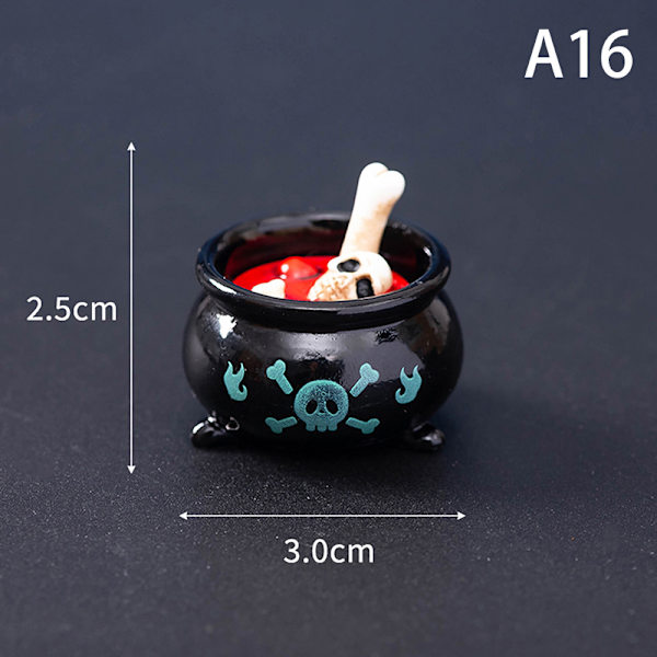 Halloween Mikro Landskap Miniatyr Resin Håndverk Mini Fe Hagem A16