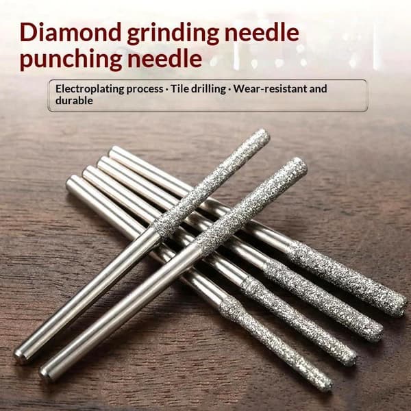 5 stk. Mini Diamant Cylindrisk Fil Lille Diameter Broaching Fil A2