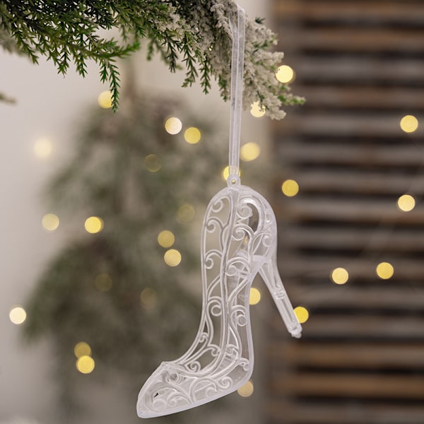 Julepynt Hengepynt Akryl Elg Krystall Sko Ornamenter A