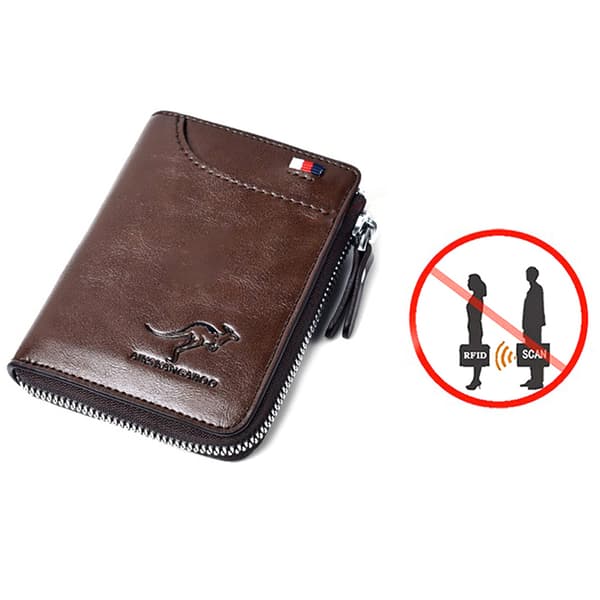 Kangaroo Wallet RFID-estolompakko vetoketjulla Multi Credit C B
