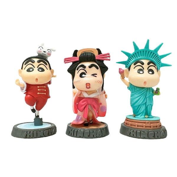 Crayon Shin-Chan Anime Figuuri Cos Vapaudenpatsas Anime Figur 3#