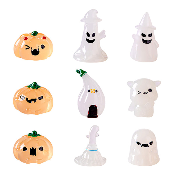 Luminous Mini Halloween e Ghost Demon Pumpkin Dekoration DIY Ac A11