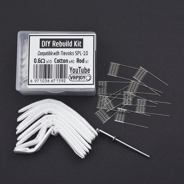 DIY Rebuild Kit nevoks SPL-10 0,6ohm Mesh Coil Resistance Wire