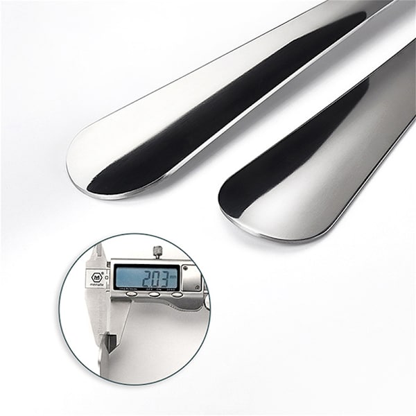 30cm Profesjonell Metal Dame Barn Sko Horn lang Praktisk Sho Silver
