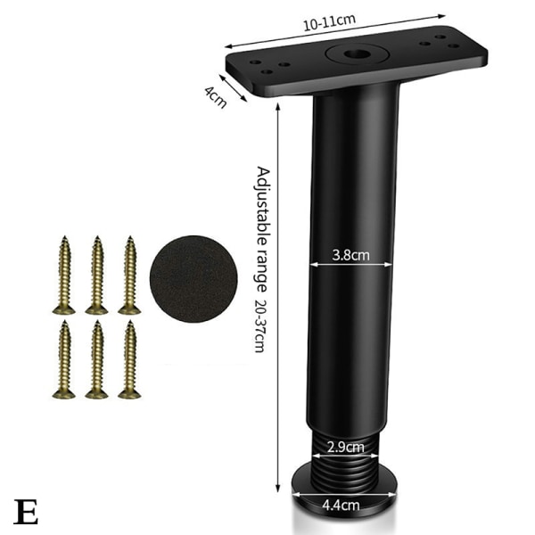 Teleskooppinen tukijalka, ei massiivipuuta sängyn lautakehys She 20cm-37cm