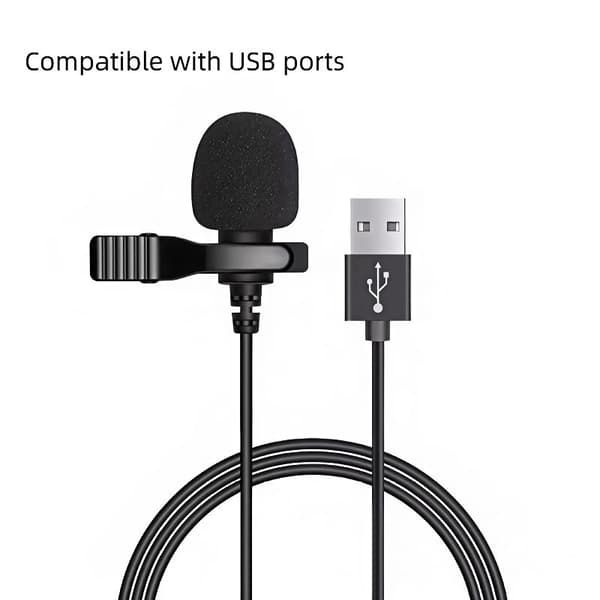 1,5 m Mini Lavalier Kondensatormikrofon for bærbar PC A3