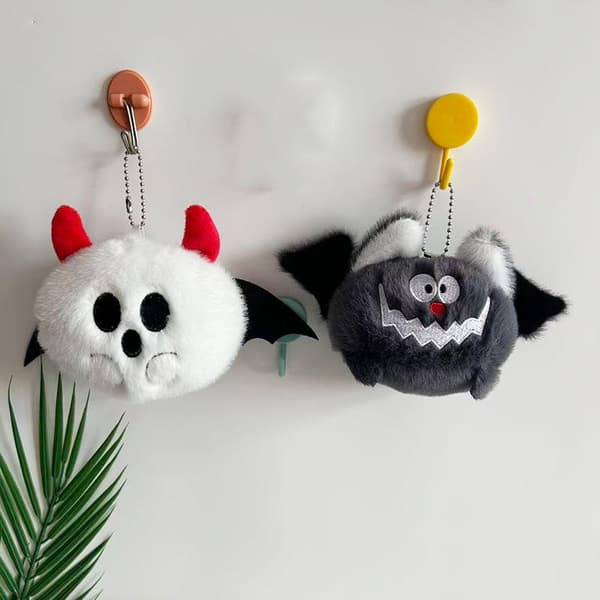 Halloween Tecknad Plysch Nyckelringar Fladdermus Spöke Pumpa Väskberlock B A1