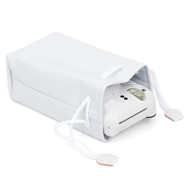 Snøreveske Vanntett PU Instant Camera Shell Portable Colo White