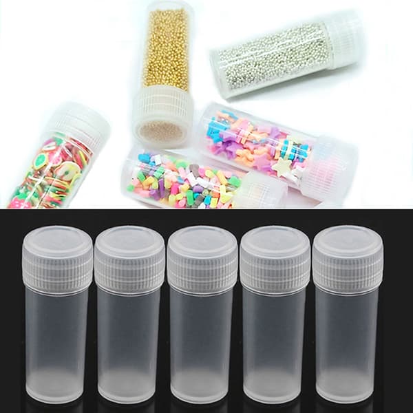 5 ml plastprøveflaske reagensglas mini små flasker hætteglas