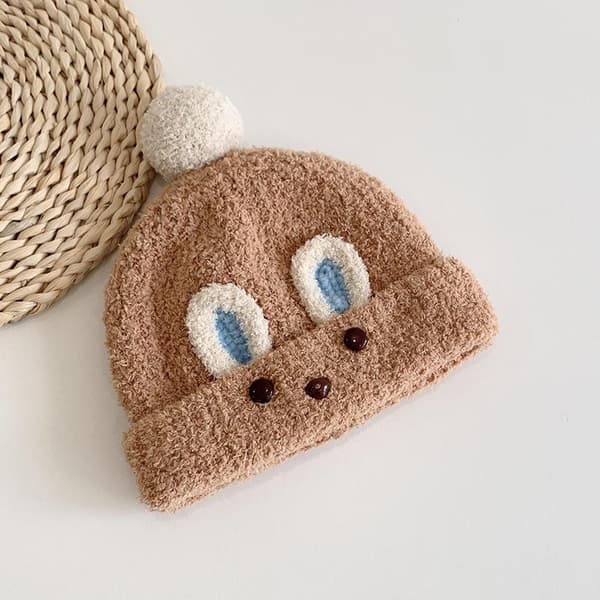 Liten Björn Barn Stickad Mössa Höst/Vinter Baby Stickad Mössa A5