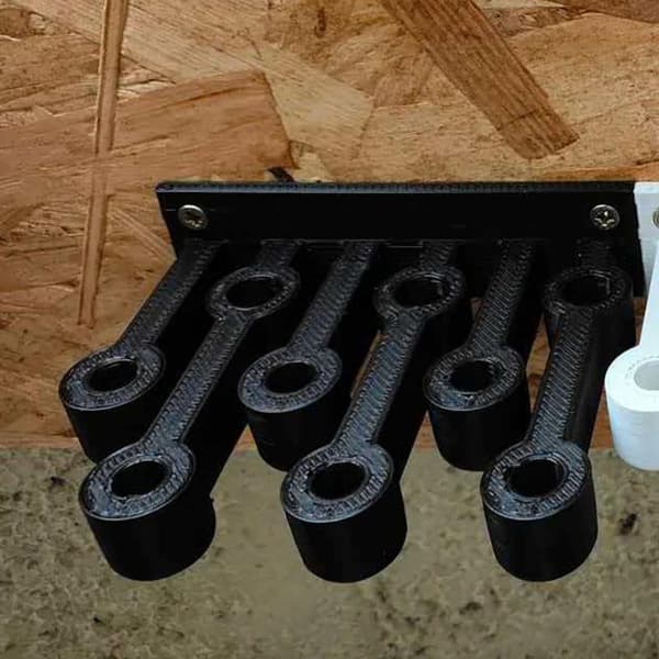 1 stk 9-spors veggfeste 3D-printet holder A