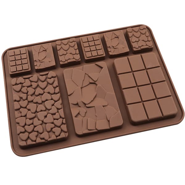 9 hulrom Silikonform Sjokoladeplate DIY Kjeks Vaffel Mol