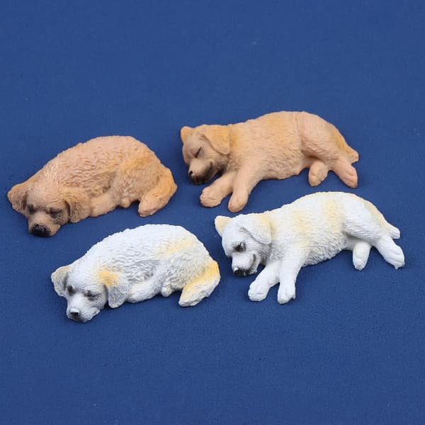 Kawaii sovende Shiba Inu Model e Resin sovende hvalp bil instrumentbræt A2