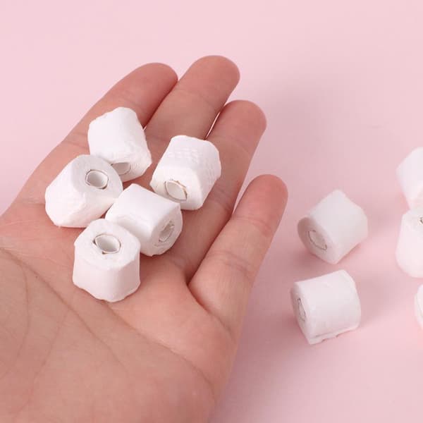 1/12 Dukkehus Simulation Mini Toiletpapir Kit Model Dukkehus 3Pcs