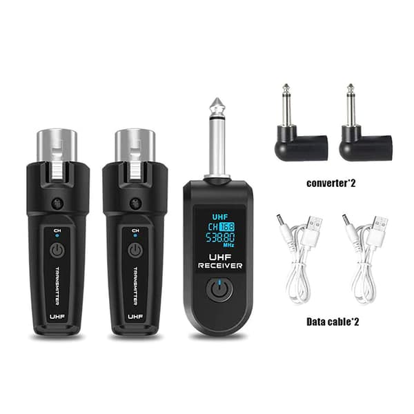 Trådløst mikrofon sender/mottaker-system 2.4G XLR-adapter 4