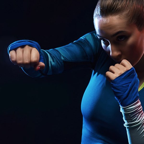Bomuldsboksebandage Wrist Wrap Combat Protect Boxing Sport Ki Red 5CMx2.5M
