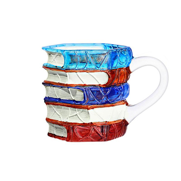 Målad bokmugg 11oz Nyhet 3d Målade böcker Kaffemugg Unik A4