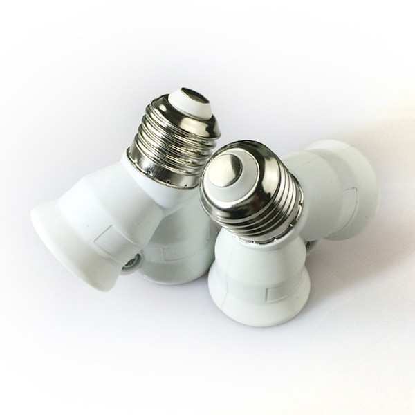 Skruv E27 LED-basljuslampa Glödlampssockel E27 till 2-E27 Splitter E27 to 2-E27
