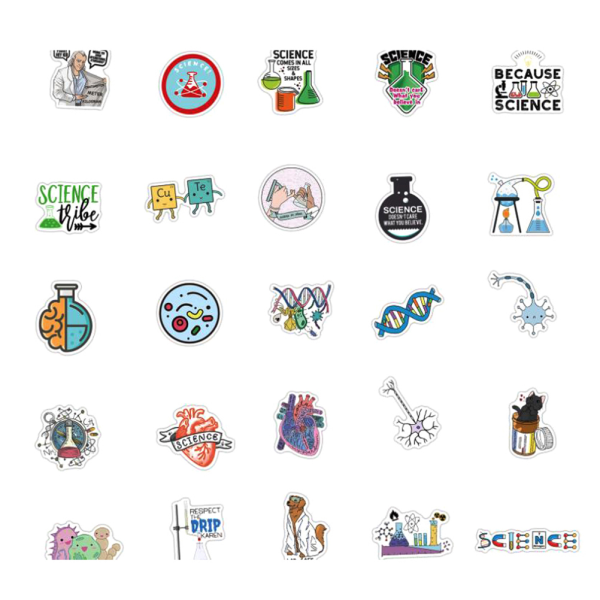 50 st Science Chemistry Laboratory Stickers