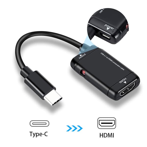 USB-C Type C - HDMI-yhteensopiva sovitin USB 3.1 -kaapeli MHL A:lle