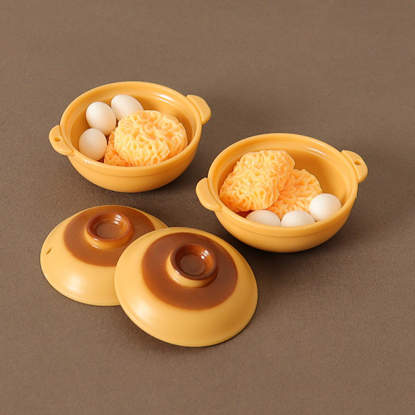 1:12 Dukkehus Miniatyr Grytesett Egg Instant Noodles Set Kit